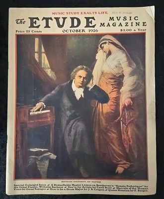 1926 Etude Music Magazine October Beethoven Discovering His Deafness