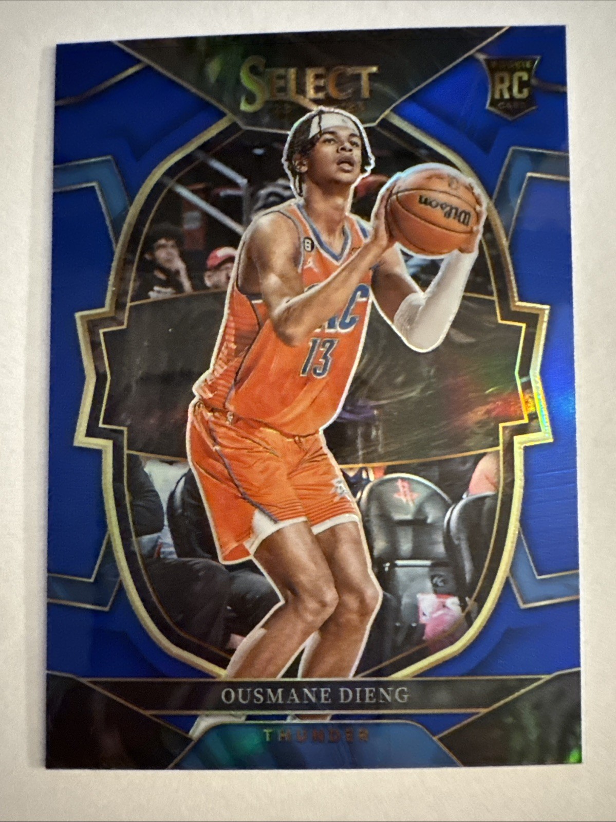 2022-23 Panini Select Ousmane Dieng Blue Prizm RC #76 Oklahoma City Thunder