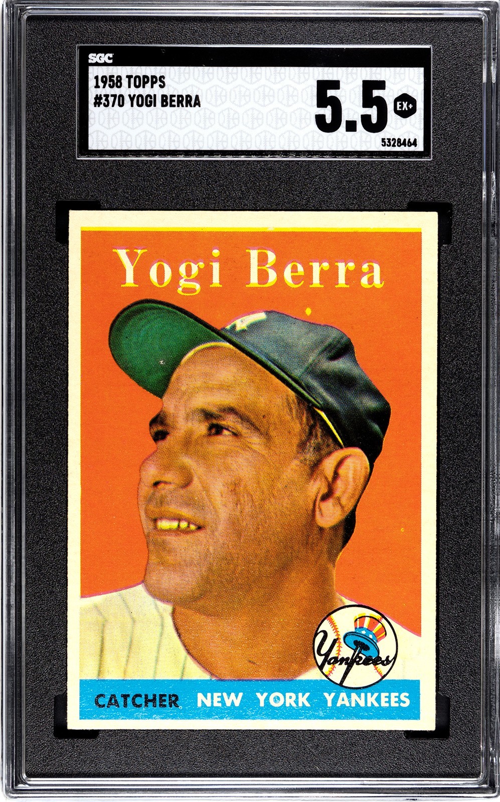 1958 Topps #370 Yogi Berra SGC 5.5 EX+