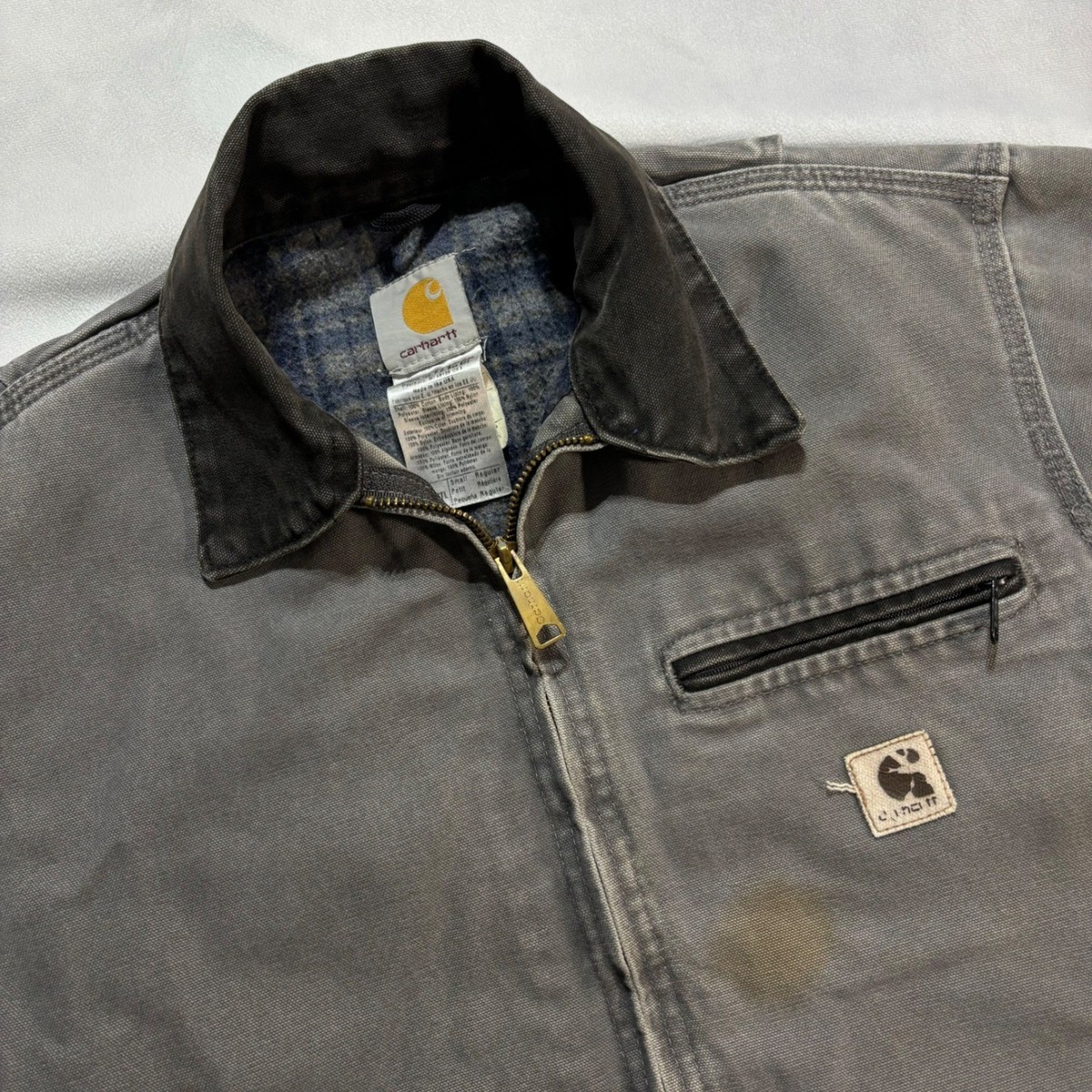Carhartt Detroit Jacket J97 MTL Men's Small Metal Gray Blanket