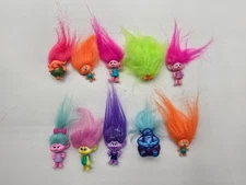 Dreamworks Trolls Mini Figures Toys Lot of  10 Tiny Troll Figures