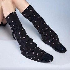 Unisex Black Leg Warmer Legwarmer with Strap - New