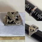 Vintage Men's Black Hills Gold Sterling Silver Eagle & Black Onyx Ring size 11