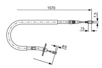 Bosch Seilzug, Feststellbremse 1 987 477 860 FüR MERCEDES-BENZ