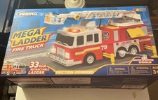  Extra Large 33-inch Ladder Fire Truck Toy for Kids 3+ - Lights, Sirens, Hose, 
