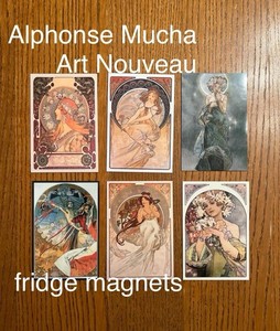 Alphonse Mucha FRIDGE MAGNETS Art nouveau