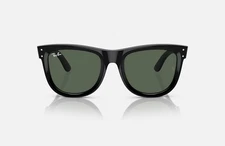 Ray-Ban RBR0502S WAYFARER REVERSE 6677/VR Polished Black / Dark Green Sunglasses