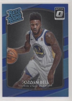 2017 Panini Donruss Optic Rated Blue Prizm 40/49 Jordan Bell #163 Rookie RC 2ct
