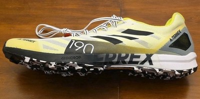 $150 Adidas Mens 12 Terrex Speed Pro Trail Running Shoes FW2723 Yellow Black