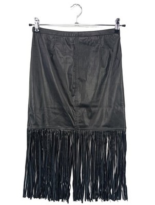 DROLE DE COPINE Kunstlederrock Damen Rock Gr. DE 38 schwarz extravaganter Stil