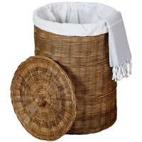 WäSchekorb Mit Deckel WäSchesammler Rattan WäSchebox WäSchesack - 50L