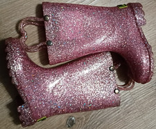 Western Chief Toddler Girls Abby Glitter RainBoots Pink 6 Light Up Shimmer