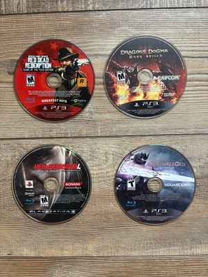Sony Playstation 3 Action/Adventure Bundle -Red Dead, MGS4, FFXIV, Dragons Dogma