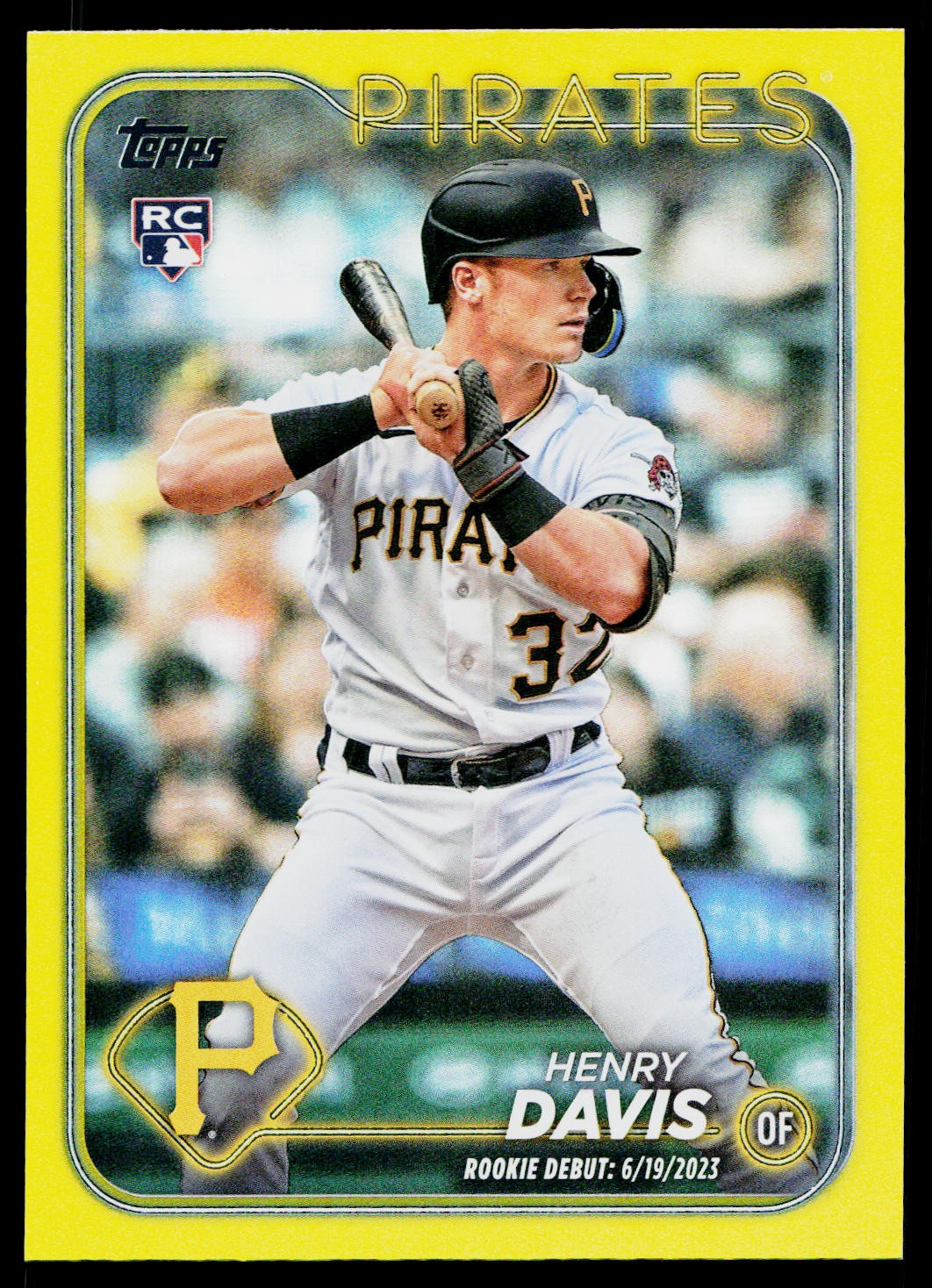2024 Topps Update Yellow - Henry Davis #US162 *RC* - Pittsburgh Pirates