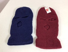 Vintage Ski Mask Full Face Winter Hat Lot of 2 New