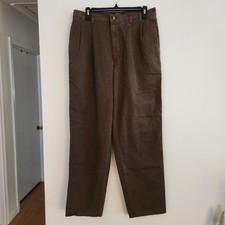 Field Gear Men's 32x32 Brown 100% Cotton Chino Pants Relaxed Straight Leg