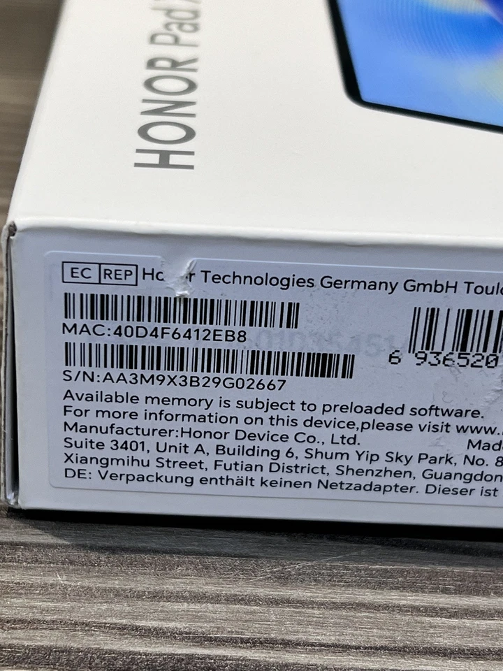 Honor Pad X9 ELN-L09 11.5" WiFi/4G Tablet 128GB/4GB+3GB - Image 4 of 4