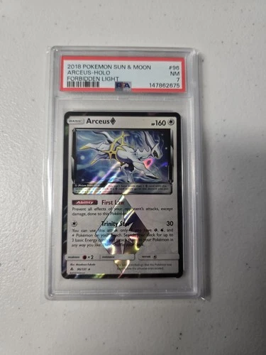 2018 Pokemon Sun & Moon Forbidden Light Arceus Prism Star Holo Rare 96/131 PSA 7