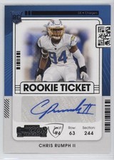 2021 Panini Contenders Rookie Ticket Chris Rumph II #203 Auto 10jt