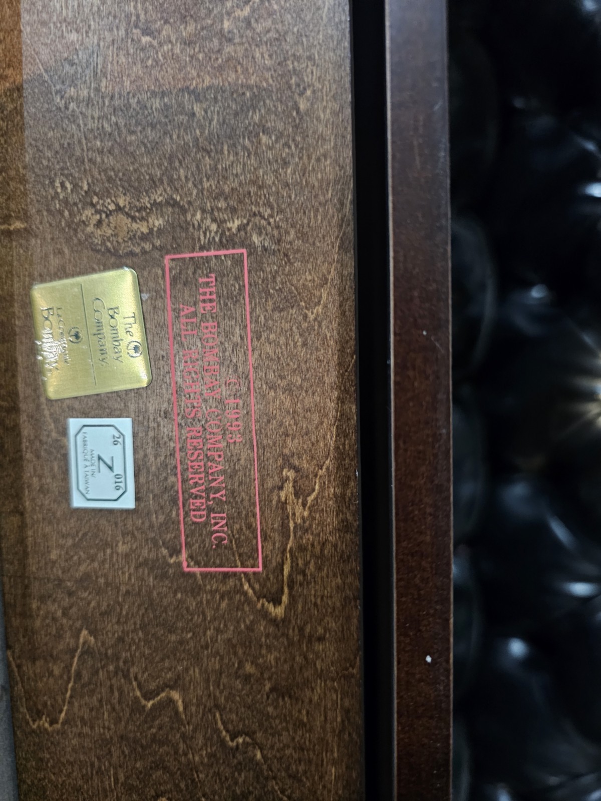 Bombay Company  Mahogany 3 Tiers Open Wall Hanging Shelf with Single Drawer