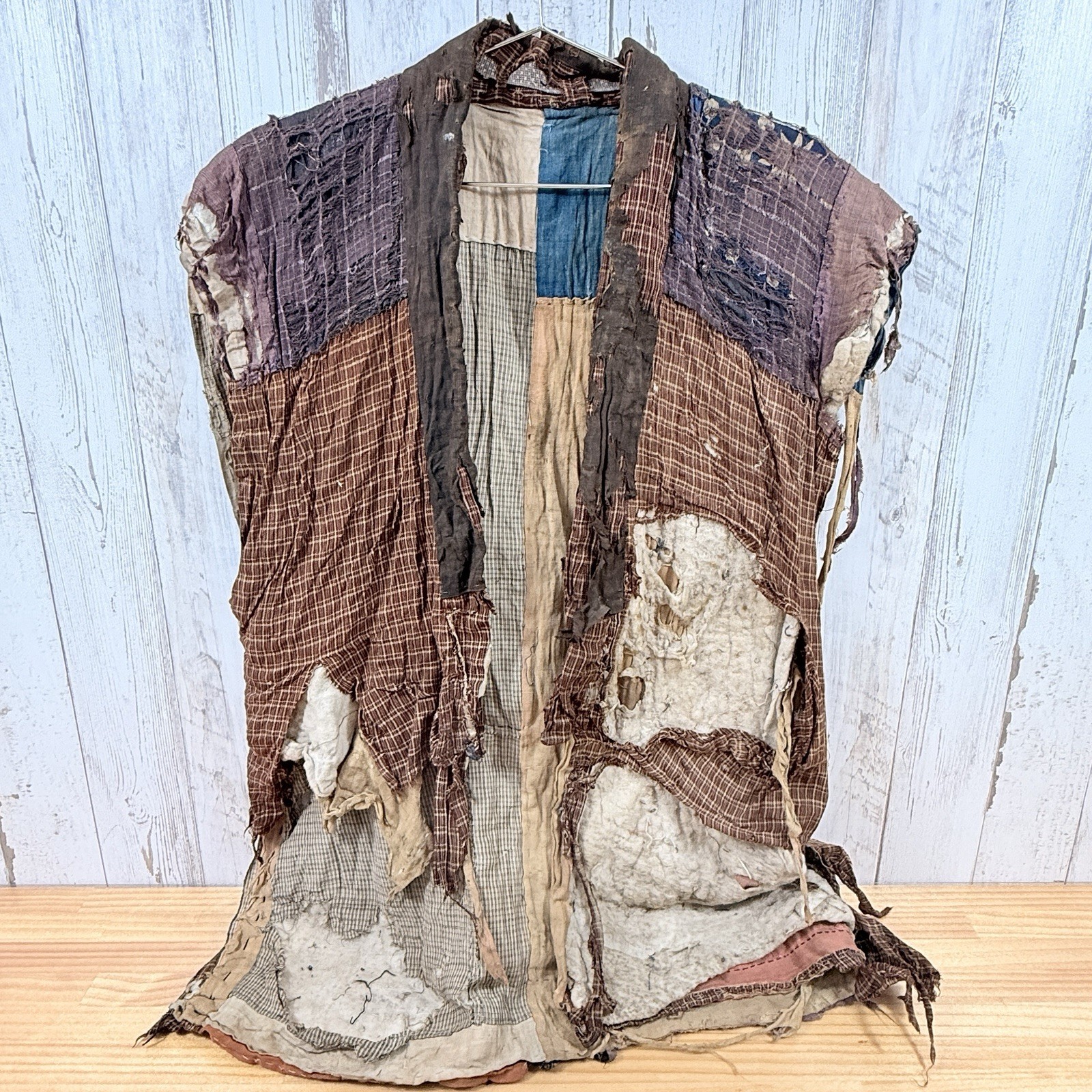 Japanese vintage hanten haori boro patchwork vest jacket