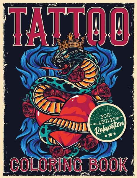 Tattoo Coloring Book For Adults Relaxation Loridae Coloring Taschenbuch Englisch-image