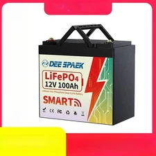 12V 100AH LiFePO4 Lithium Battery Pack BMS For Solar RV Camping Trolling Motor