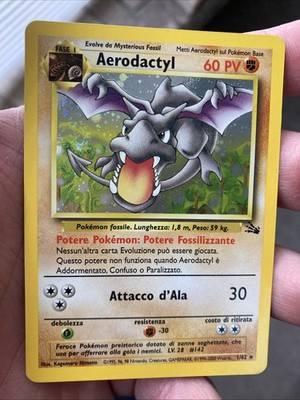 ITA~ ITALIAN Aerodactyl Fossil HOLO 1/62 Pokemon Card (g3) | eBay