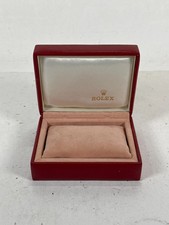VINTAGE GENUINE ROLEX watch box case Red wood leather 14.00.71 0409001y10S