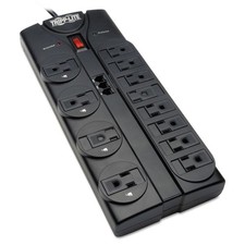 Protect IT 12-Outlet Power Strip Surge Protector, 8-Foot Cord
