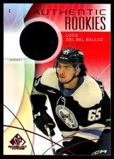 2024-25 SP Game Used Jerseys Red Luca Del Bel Belluz Rookie Jersey Columbus Blue