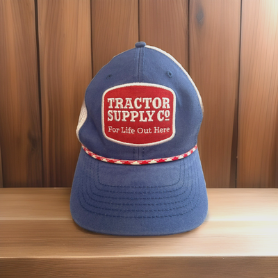 #ad Tractor Supply Co TSC FOR LIFE OUT THERE Patch Snapback ROPE Cap Hat H3 Meshback $18.89