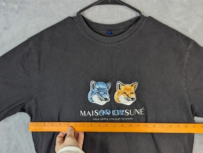 Ader Error x Maison Kitsune Tee T-Shirt Black Size A1 (L/XL( | eBay
