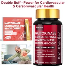 Nattokinase 4000 FU Enzyme For Heart/Brain Health Blood Circulation High Potency
