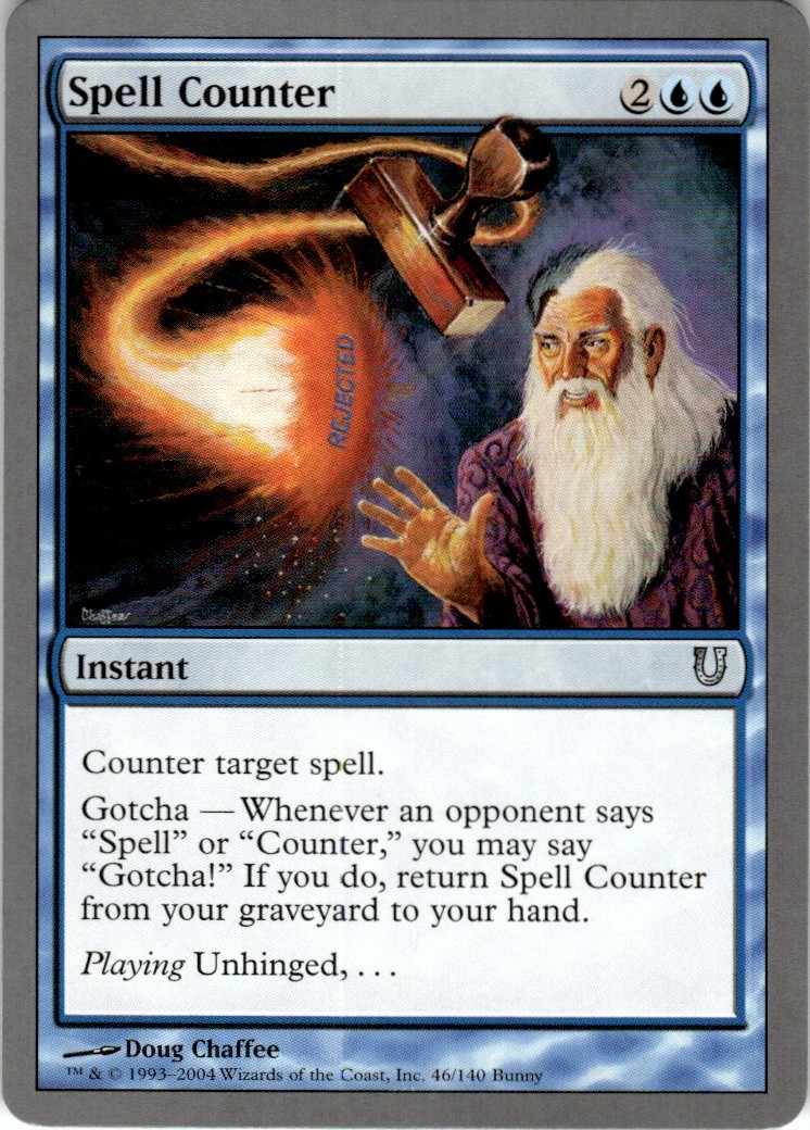 2004 Unhinged Magic The Gathering Spell Counter 46/140 LP