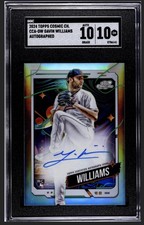 Gavin Williams - 2024 Topps Chrome Cosmic RC Refractor Rookie Auto SGC 10/10 CLE