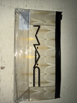 MAC COSMETICS Clear Ziplock Makeup Bag 8''x4''x2'' ~ BRAND NEW