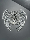 Vintage Waterford Crystal Blue Crab Figurine Paperweight