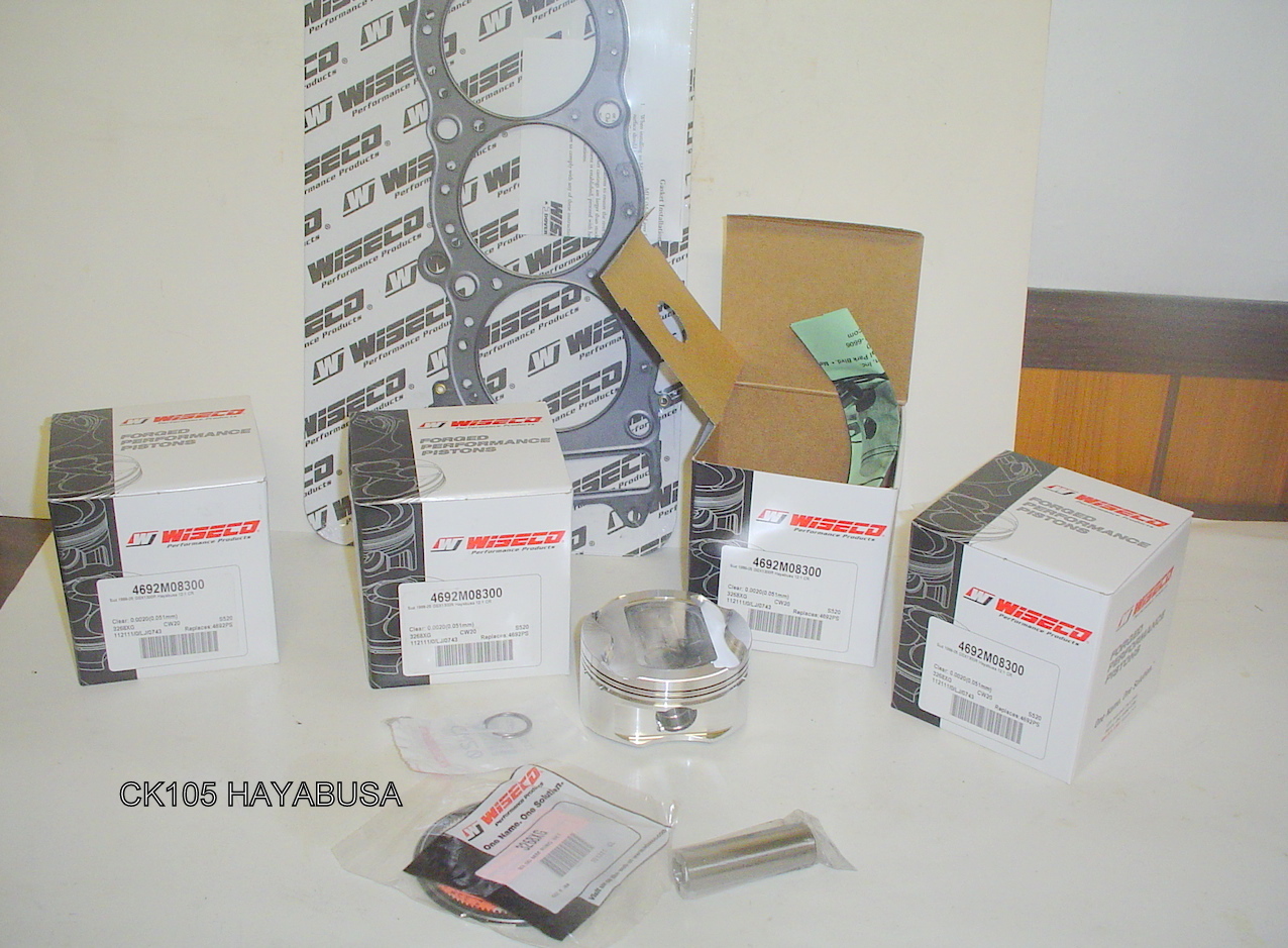 WISECO CK105 PISTON KIT 1363cc 83cc +2mm BIG OVER BORE DRAGBIKE BUSA