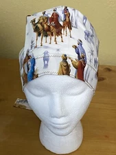 Scrub, Chemo, Nurses, Dental, Chefs Caps w/buttons, Christmas Theme