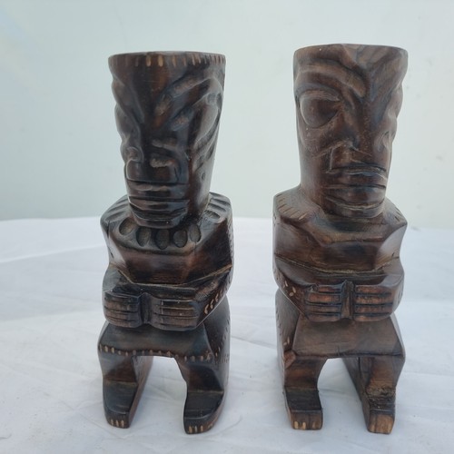 sculpture statue wooden Oceania pacifics Islands Tahiti. Tiki Bois - 第 1/11 張圖片