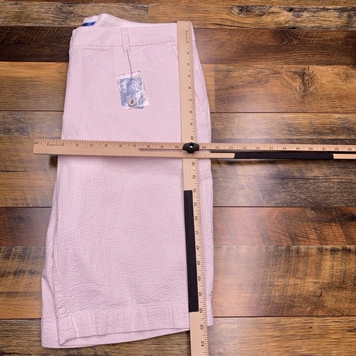 IZOD Bermuda Shorts Womens 14 Seersucker Crop Striped Walking Short New - Picture 10 of 11