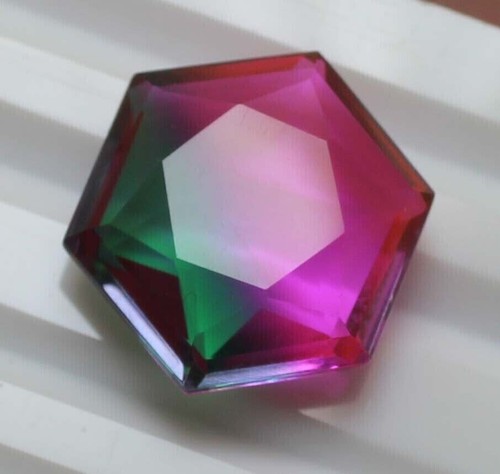 AAA+ Large Tourmaline 66.4 Ct. Faceted Hexagon Cut Loose Gemstone Gift for Women - Picture 2 of 6