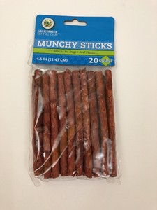 Munchy-Sticks-Dog-Puppy-Treat-Beef-Flavored-Rawhide-Sticks-Teeth-amp-Gums-20-Ct