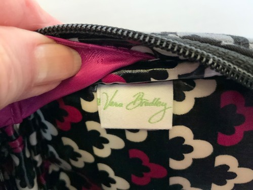 Vintage Vera Bradley Large Blush and Brush Makeup Case Canterberry Magenta NWT - Picture 6 of 9