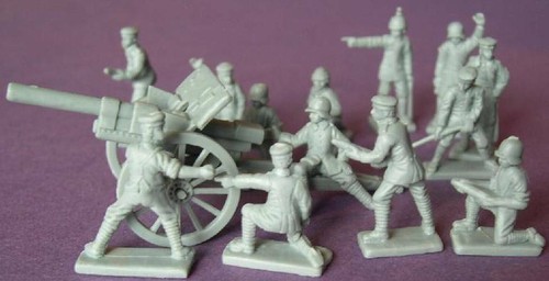 Hut Industrie Erster Weltkrieg Deutsche Artillerie & Besatzung - Maßstab 1/72 Modellbausatz - 8109 -1 Anguss - Bild 3 von 5