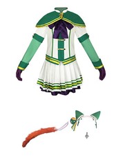 Silence Suzuka Cosplay Halloween Costume Set with Headdress Tail Size Kid-US3XL