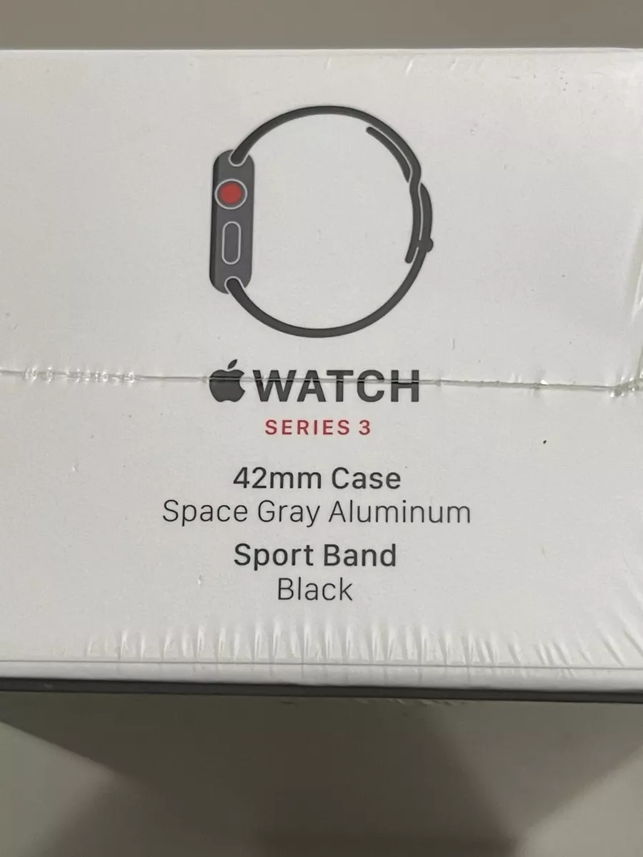 Apple Watch 3 42mm Space Gray Alumi Case Sport Band MTGT2LL/A GPS + Cellular LTE