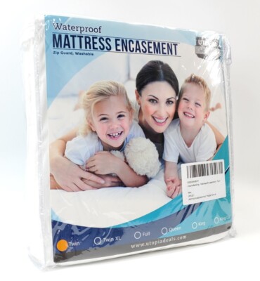 Utopia Bedding Zip Guard, Washable Waterproof Mattress Encasement-Twin Size 