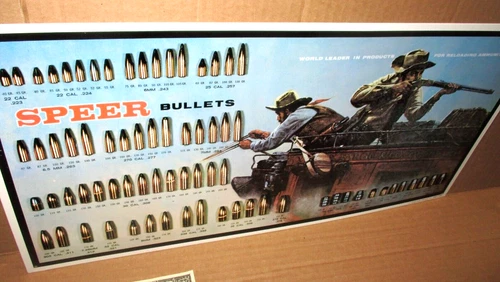 WELLS FARGO STAGECOACH --- SPEER - 3-D Chart -- OLD TIN WESTERN SIGN - Dated '92